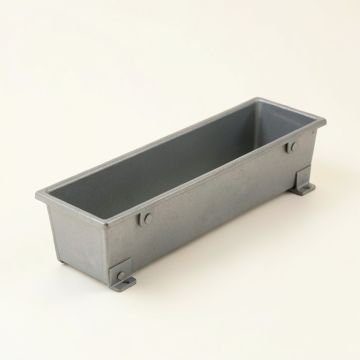 Linden Crest Empty Railing Planter With Integral Brackets - Gray (synthetic illustration; no displayed measurements)