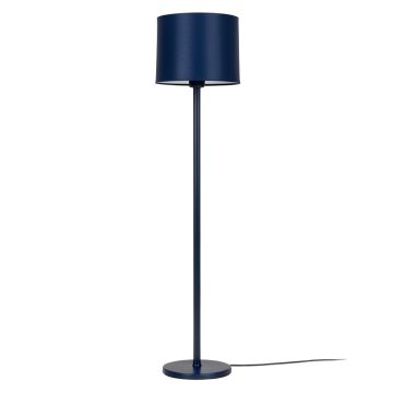 Lake Branch Floor Lamp With A Plain Fabric Shade - Navy (synthetic illustration; no displayed measurements)