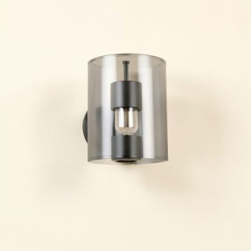 Pine Arc Wall Sconce Mounted On A Plain Wall - Gray (synthetic illustration; no displayed measurements)