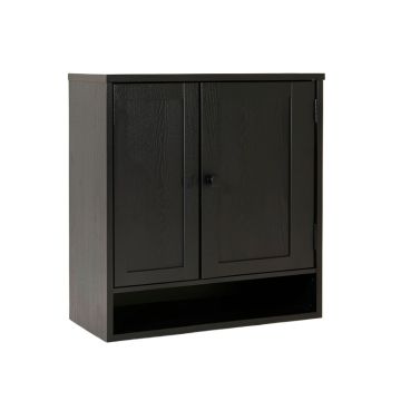 Flint Brook Wall-Mounted Laundry Cabinet - Black
