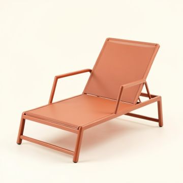 Field Branch Outdoor Lounge Chair - Terracotta (synthetic illustration; no displayed measurements)