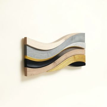 Golden Waves Wall Décor (synthetic illustration; no displayed measurements)
