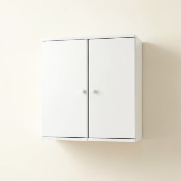 Stone Bluff Wall-Mounted Laundry Cabinet - White (synthetic illustration; no displayed measurements)