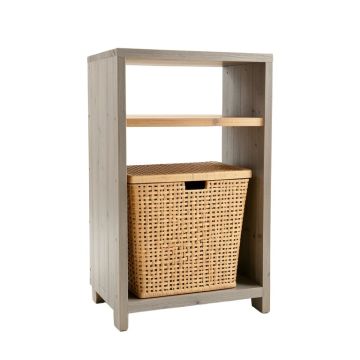 Clay Brook Freestanding Pull-Out Hamper Cabinet - Gray