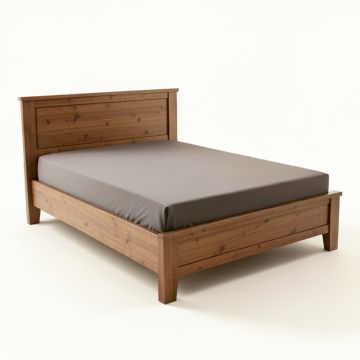 Twin Solid Wood Platform Standard Bed (synthetic illustration; no displayed measurements)