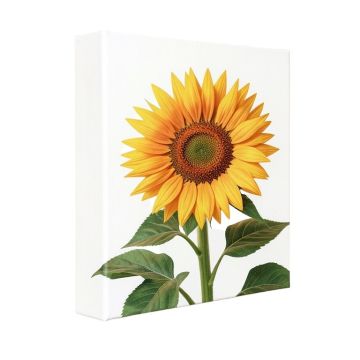 Sunflowers Derezzed Graphic Art On Wrapped Canvas (synthetic illustration; no displayed measurements)