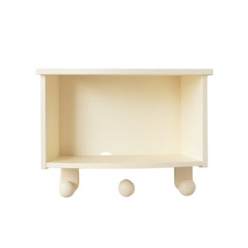 Pine Bridge Wall-Mounted Entryway Organizer Shelf - Cream