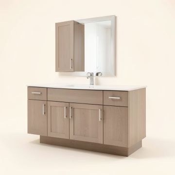 Phoebe Handles Drilling Floor Mount 38 '' Single Right Bathroom Vanity Set (synthetic illustration; no displayed measurements)