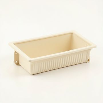 Harbor Canyon Empty Railing Planter With Integral Brackets - Ivory (synthetic illustration; no displayed measurements)