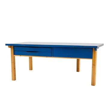 Cedar Bend Empty Workshop Workbench - Blue