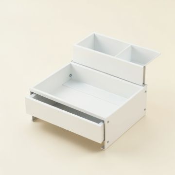 Flint Bend Empty Coffee-Station Organizer - White (synthetic illustration; no displayed measurements)