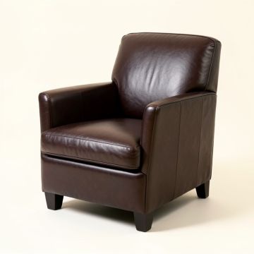 Alleigh Leather Upholstered Dining Chair In Espresso (synthetic illustration; no displayed measurements)