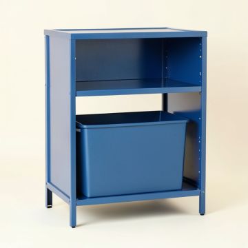 Wren Brook Freestanding Pull-Out Hamper Cabinet - Blue (synthetic illustration; no displayed measurements)