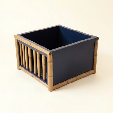 Linden Dale Empty Furniture-Style Litter Enclosure - Navy (synthetic illustration; no displayed measurements)