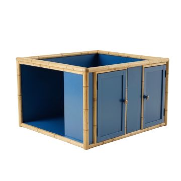 Spruce Bend Empty Furniture-Style Litter Enclosure - Blue
