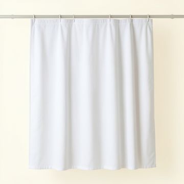 Brook Arc Shower Curtain Hanging Flat From A Plain Rod (synthetic illustration; no displayed measurements)