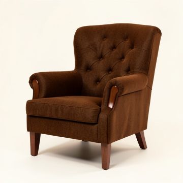 33.5 '' Wide Tufted Wool Wingback Chair (synthetic illustration; no displayed measurements)