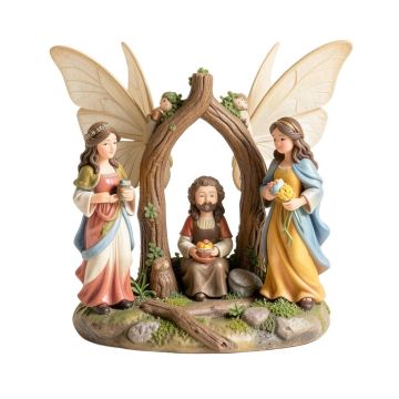 Suffolk Fairy Miniature 7 Piece Garden Statue Set