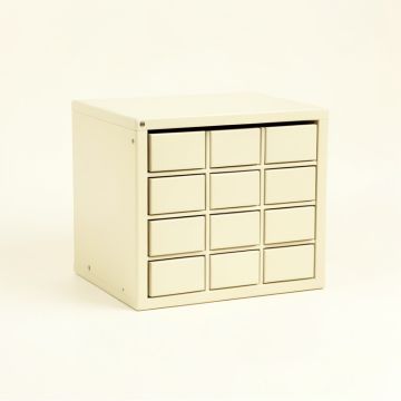 Aspen Crest Small-Parts Storage Drawer Cabinet - Ivory (synthetic illustration; no displayed measurements)