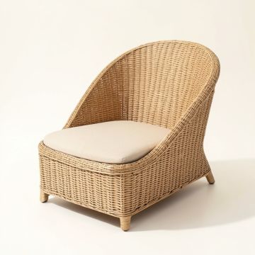 Hill Bluff Outdoor Lounge Chair - Beige (synthetic illustration; no displayed measurements)