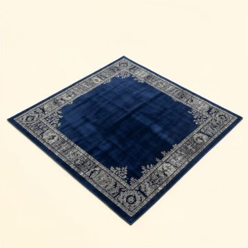 Mod Dino Floor Hand-Tufted Cotton Navy Blue/Gray Area Rug (synthetic illustration; no displayed measurements)