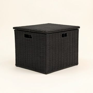 Outdoor 96 Gallon Rattan Deck Box (synthetic illustration; no displayed measurements)