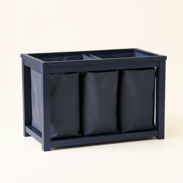 Reed Crossing Laundry Sorting Station With Plain Removable Bags - Navy (synthetic illustration; no displayed measurements)