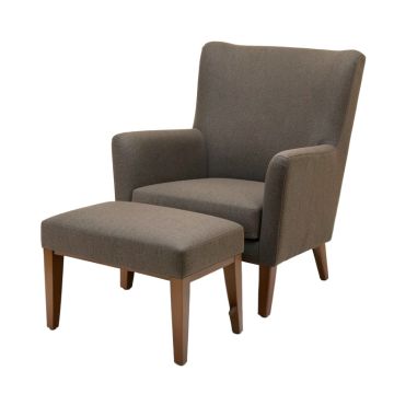 Meltzer 33.54 '' Wide Wingback Chair And Ottoman
