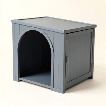 Field Edge Empty Furniture-Style Litter Enclosure - Gray (synthetic illustration; no displayed measurements)