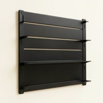Cedar Edge Empty Wall-Mounted Tool Organizer Panel - Black (synthetic illustration; no displayed measurements)