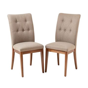 Handcraft Tufted Parsons Solid Wood Dining Chair ( Set Of 2 )