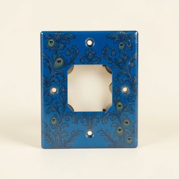 Elegant Victorian Peafowl Peacock Damask 2-Gang Toggle Light Switch Wall Plate (synthetic illustration; no displayed measurements)