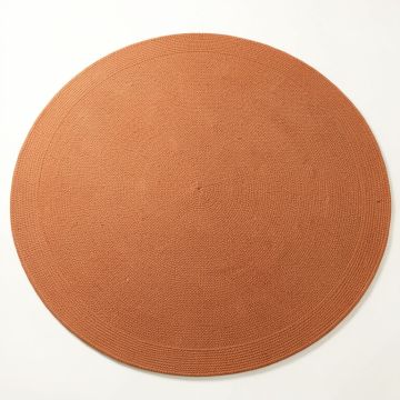 Heath Arc Round Area Rug - Terracotta (synthetic illustration; no displayed measurements)