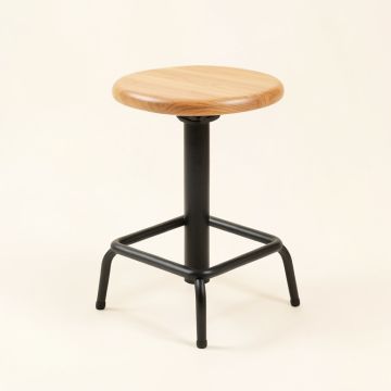 Karly Swivel Solid Wood Adjustable Height Bar Stool (synthetic illustration; no displayed measurements)