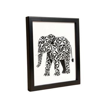 Pasuruan Geometric Elephant Framed Art