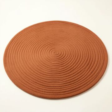 Field Branch Round Area Rug - Terracotta (synthetic illustration; no displayed measurements)