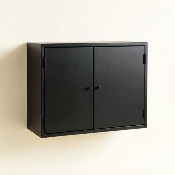 Oak Bluff Wall-Mounted Entry Cabinet - Black (synthetic illustration; no displayed measurements)