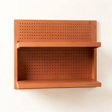 Fern Branch Empty Wall-Mounted Tool Organizer Panel - Terracotta (synthetic illustration; no displayed measurements)