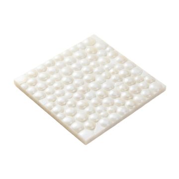 Lokahi 0.66 '' X 0.66 '' Glass Pearl Shell Mosaic Tile In White