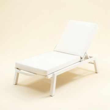 Patio Reclining Chaise Lounge With Cushion (synthetic illustration; no displayed measurements)