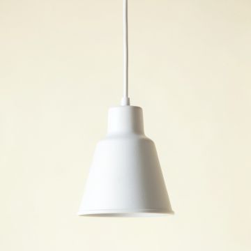 Hazel Bluff Pendant Light Suspended From One Plain Cable - White (synthetic illustration; no displayed measurements)
