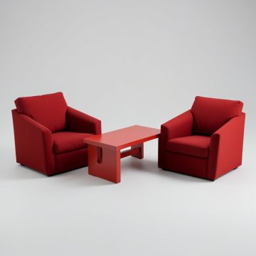 Faithe Lounge Chair and Table Set (synthetic illustration; no displayed measurements)