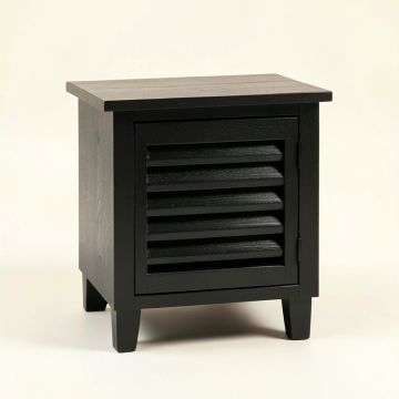 Pine Edge Nightstand - Black (synthetic illustration; no displayed measurements)