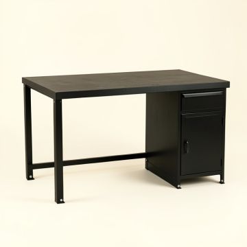 Bay Branch Empty Workshop Workbench - Black (synthetic illustration; no displayed measurements)