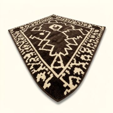 Gurpreet Geometric Tufted Wool Dark Brown/Beige Area Rug (synthetic illustration; no displayed measurements)