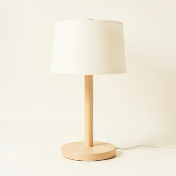Field Crossing Table Lamp With A Plain Fabric Shade - Ivory (synthetic illustration; no displayed measurements)