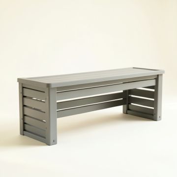 Alder Brook Narrow Outdoor Storage Bench - Gray (synthetic illustration; no displayed measurements)