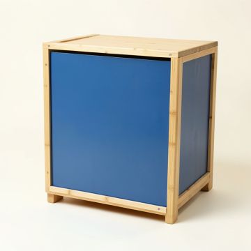 Dawn Brook Freestanding Pull-Out Hamper Cabinet - Blue (synthetic illustration; no displayed measurements)