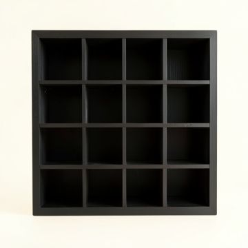 Lake Bridge Empty Mug-Storage Cabinet Insert - Black (synthetic illustration; no displayed measurements)