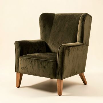 Twining 29 '' Wide Velvet Wingback Chair (synthetic illustration; no displayed measurements)